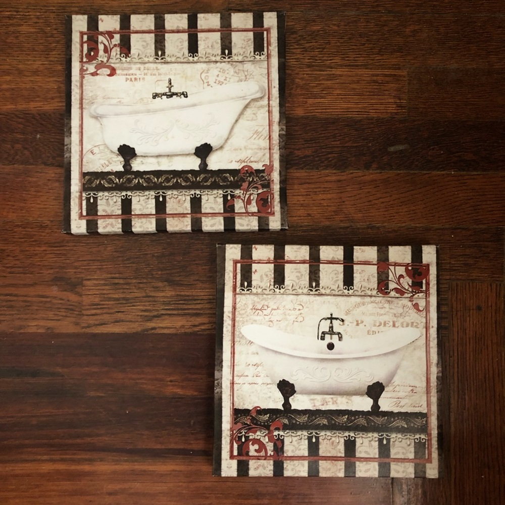 Paris Victorian Bathroom Decor Signage